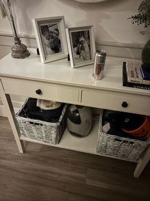 white console table
