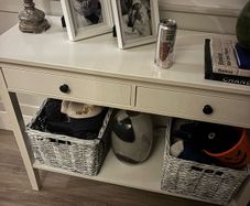 white console table