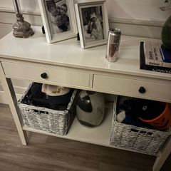 white console table