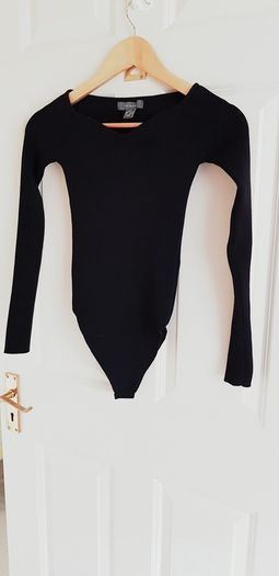 Black Long Sleeve Bodysuit - Size 2XS