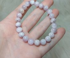 beaded kunzite natural crystal bracelet