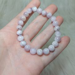 beaded kunzite natural crystal bracelet