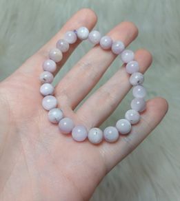 beaded kunzite natural crystal bracelet