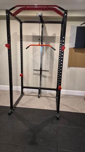 Power rack & Weights with pulley
