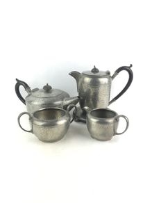 Arts and crafts pewter tea/coffee set
