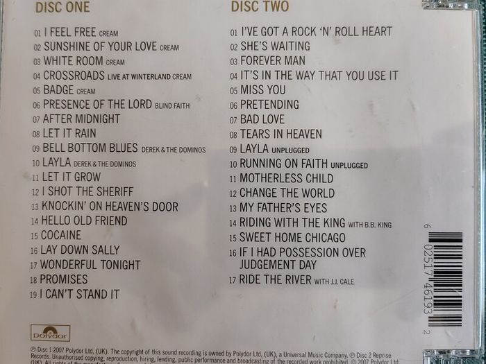 Eric Clapton - Complete Clapton 2 x CD (2007) Super Jewel Case Compilation Blues Rock EX+