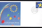 1992 Great Britain Single European Market Commemorative Stamp Royal Mail Addressed First Day Cover (FDC)