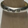 Handmade sterling silver ring with white CZ stones. Size M Image 2