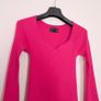 ASOS Hot Pink Fuchsia Ribbed Knit Mini Dress Feather Trim 10UK/38EU Image 5