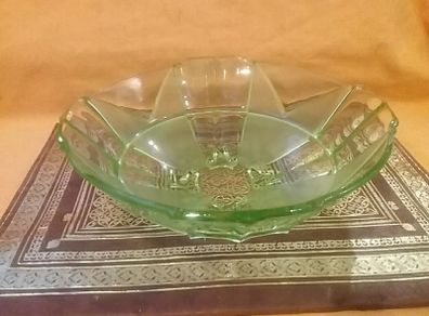 Art Deco Green Bowl