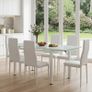 Extendable Glass Dining Table Set for 6 Image 2