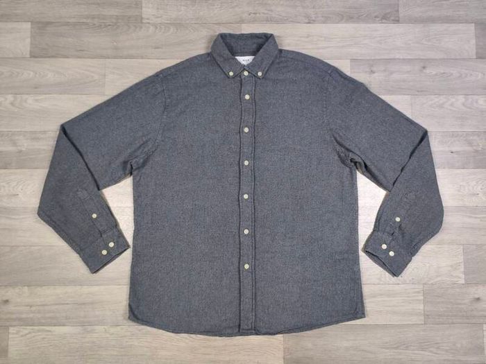 Wax London Button Down Herringbone Shirt Mens L/XL
