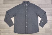 Wax London Button Down Herringbone Shirt Mens L/XL
