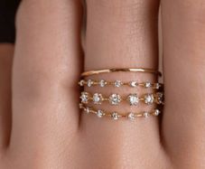 4pcs Elegant Ring Set - Size 9