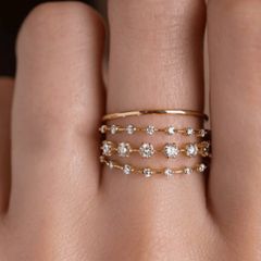 4pcs Elegant Ring Set - Size 9