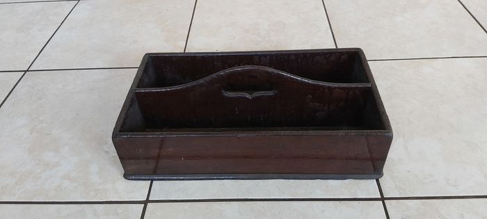 Vintage Wooden Cutlery Carry Box