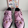 Dr Martens 1461 large pink flowers floral boots 3D 3 eye UK6 EU39 US8 Image 2