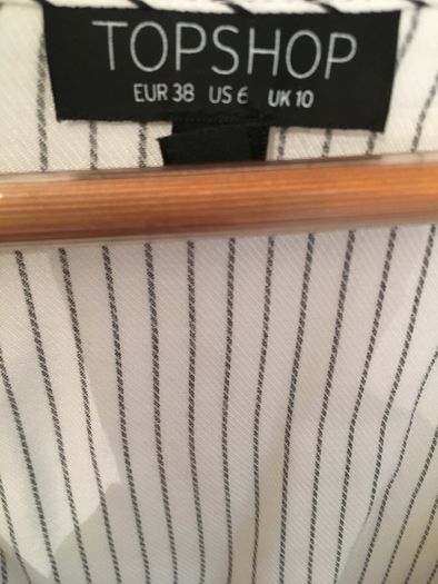 Topshop Smart Pin Stripe Blouse size 10