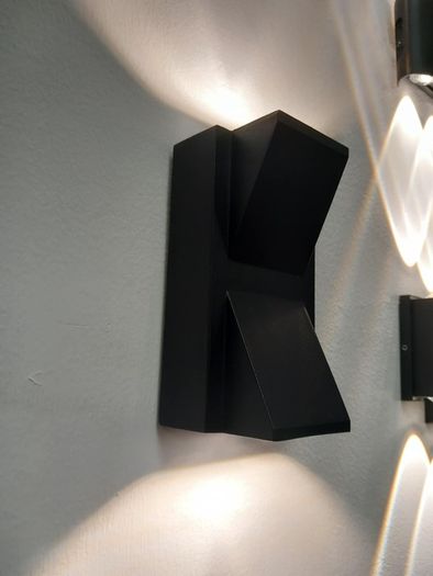 Black decorative wall light 6w