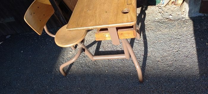 vintage kids school table