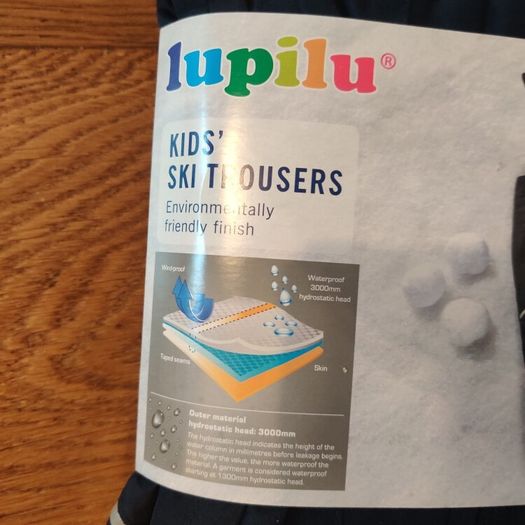 BNWT Lupilu Kids Navy Ski Trousers / Salopettes 4-6 Years (110/116)