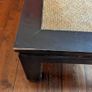 coffee table, black lacquered with rattan inset Image 6