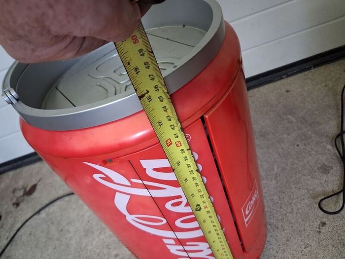 coca cola fridge and stereo