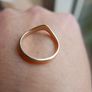 Solid 375 Gold  Yellow Gold 9c, Shadow Band Stacking Wedding Ring 1,3g Image 3