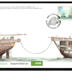 2008 Ireland 150th Anniversary of the First Transatlantic Message by Cable from Europe to America Stamp An Post First Day Cover (FDC)