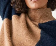 & Other Stories Two-Tone Mock Neck Sweater