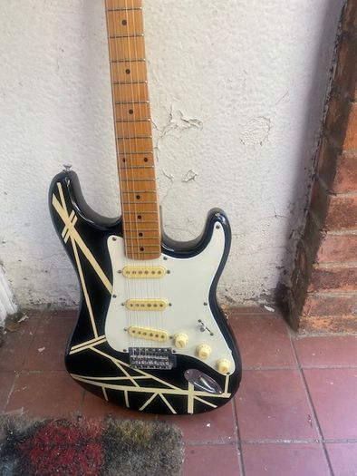 Vintage 1970s "Eagle" Stratocaster-style electric guitar, featuring a custom aftermarket cosmetic finish
