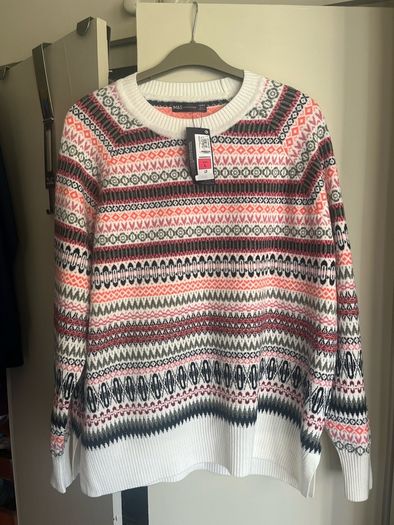 NEW M&S large jumper festive fairisle hint