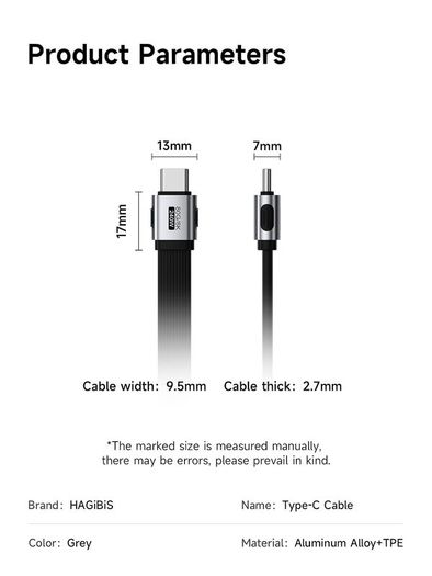 Hagibis USB4 2.0 Cable 80Gbps 240W Thunderbolt 5, 0.5FT Straight
