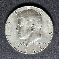 USA 1967 Kennedy half  Silver dollar Unc coin