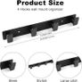 2 Pack Coat Hooks Wall Mounted, Black Coat Rack with 4 Hooks Heavy Duty Towel Hook Wall Hooks Organizer for Hanging Towels, Clothes, Bags, Hat Image 2
