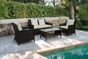 Newport Garden Sofa Set 4 Seater Outdoor Furniture + Table Patio Terrace Set