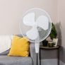 16" Inch, Lightweight, Pedestal Fan, 3 Speeds, Wide-Angled Oscillation, Powerful Airflow, Adjustable Height, White (FREE POSTAGE) Image 4