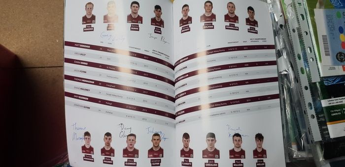 Signed ALL Ireland programme galway team