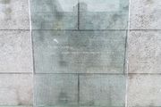 Clear safety wired glass sheet  size 89.5x176cm  thickness 6mm  used