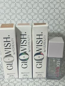 Huda beauty GlowWish multidew skin tints and huda beauty water belly primer