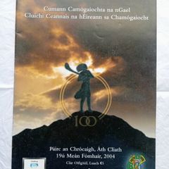2004 Centenary Camogie All Ireland Final match programme (postage included)