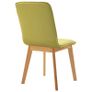 Dining Chairs 6 pcs Green Fabric and Solid Oak Wood Image 7