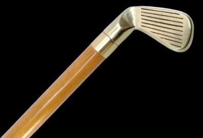 Vintage Golf Club Walking Stick with Hidden Flask