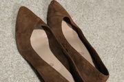 5th AVENUE Real Suede Tan / Brown Pointed Low Block Heels Size 38 (UK 5)