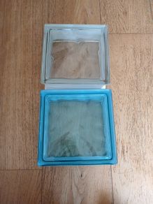 28 Clear And 20 Blue Glass Blocks - New/Unused