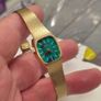 Longines Ladies Gold Tone Emerald Green Dress Watch - Manual Winding. Stunning Condition Image 3