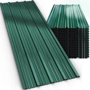 24  x Galvanised Trapezoidal Corrugated Roofing Sheets  Rust-Resistant