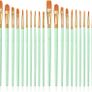 20 PCS Nylon Hair Paint Brushes Set for Acrylic Oil Watercolor Gouache Painting Face Paint Brushes for Children and Adults Image 4