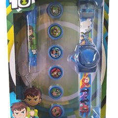 Ben 10 Set Watch 6 Discs Flashlight And Keychain