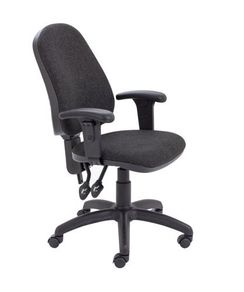 Office chair - 2 Lever Calypso Upholstered Charcoal with arms
